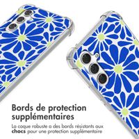 imoshion Coque Design avec cordon Samsung Galaxy A54 (5G) - Cobalt Blue Flowers Connect