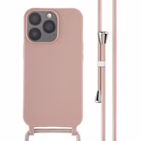 imoshion ﻿Coque en silicone avec cordon Apple iPhone 13 Pro - Sand Pink