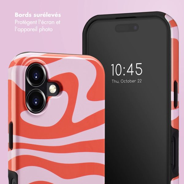 Selencia Coque arrière Vivid avec MagSafe Apple iPhone 16 - Dream Swirl Pink