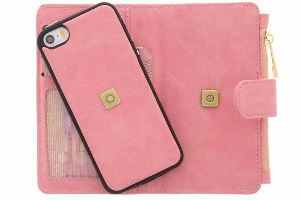 Porte-monnaie de luxe iPhone SE / 5 / 5s - Rose