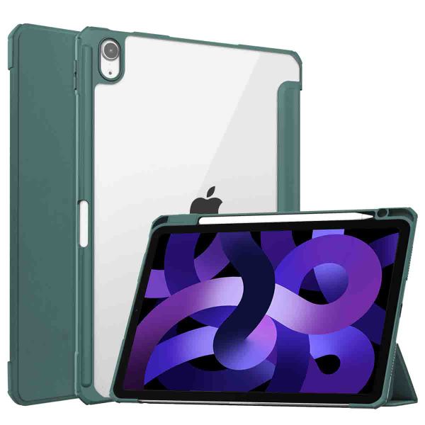imoshion Coque tablette rigide Trifold Apple iPad Air 11 pouces (2025) M3 / (2024) M2 / Air 5 (2022) / Air 4 (2020) - Vert