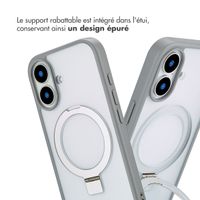 Accezz Coque Ring Stand avec MagSafe iPhone 16 - Grey