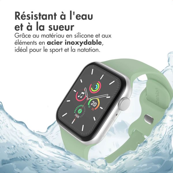 imoshion Bracelet en silicone⁺ Apple Watch Series 1 á 9 / SE (38/40/41 mm) | Series 10 (42 mm) - Pistache - Taille S/M