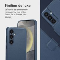 Accezz Étui de télephone portefeuille en cuir 2-en-1 avec MagSafe Samsung Galaxy S24 - Nightfall Blue