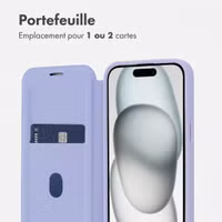imoshion Bookcase transparente avec MagSafe Apple iPhone 15 - Lilas