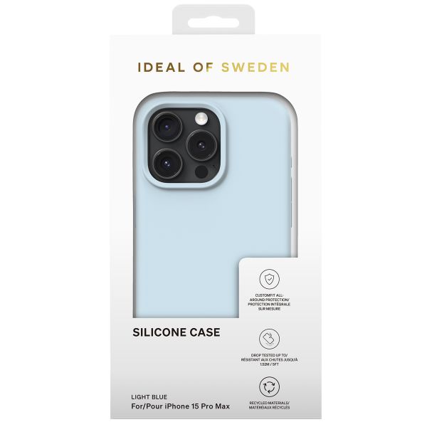 iDeal of Sweden Coque Silicone iPhone 15 Pro Max - Light Blue