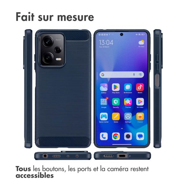 imoshion Coque Brushed Xiaomi Redmi Note 12 Pro / Xiaomi Poco X5 Pro (5G) - Bleu foncé