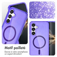 imoshion Coque Pailletée avec MagSafe Samsung Galaxy S24 - Paillettes Violet