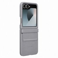 Samsung Original Coque KindSuit en Cuir Végan Samsung Galaxy Z Flip 6 / Flip 7 FE - Gray