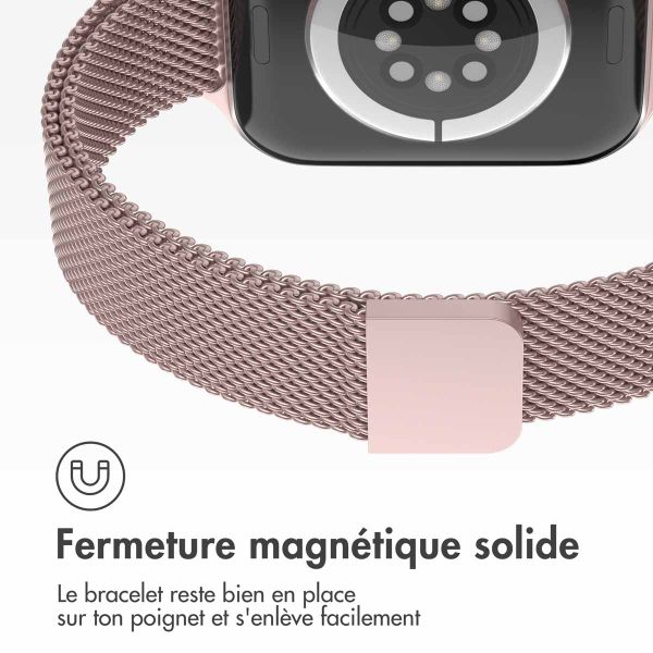 imoshion Bracelet milanais fin Apple Watch Series 1 à 9 / SE (38/40/41 mm) | Series 10 (42 mm) - Rose