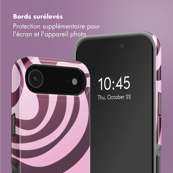 Selencia Coque arrière Vivid avec MagSafe Apple iPhone Air - Wavy Swirl Pink Plum