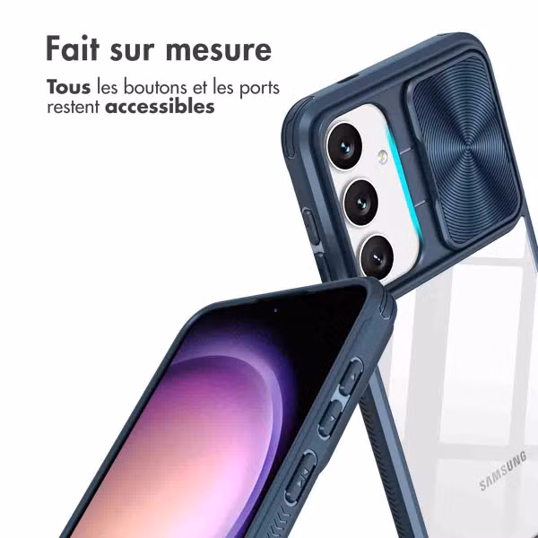 imoshion Coque arrière Camslider Samsung Galaxy S24 - Bleu foncé