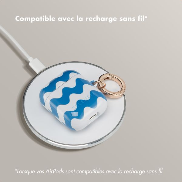 Selencia Coque Vivid Apple AirPods 1 / 2 - Wave Vibes Classic Blue