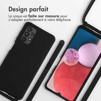 imoshion Coque en silicone avec cordon Samsung Galaxy A13 (4G) - Noir