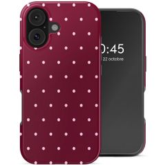 Selencia Coque arrière Vivid avec MagSafe Apple iPhone 17 - Happy Dots Burgundy