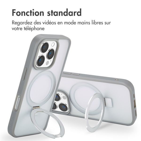 Accezz Coque Ring Stand avec MagSafe iPhone 16 Pro Max - Grey