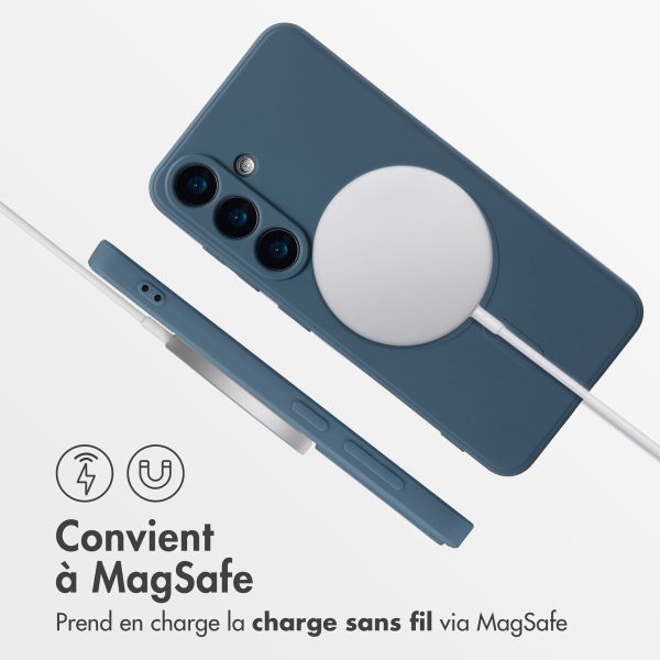 imoshion Coque Couleur avec MagSafe Samsung Galaxy S25 - Bleu foncé