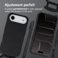 imoshion Coque arrière Color avec cordon amovible et MagSafe Apple iPhone Air - Noir