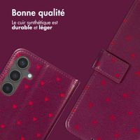 imoshion Étui de télephone portefeuille Design Samsung Galaxy S25 FE - Crush Check Coral Dust