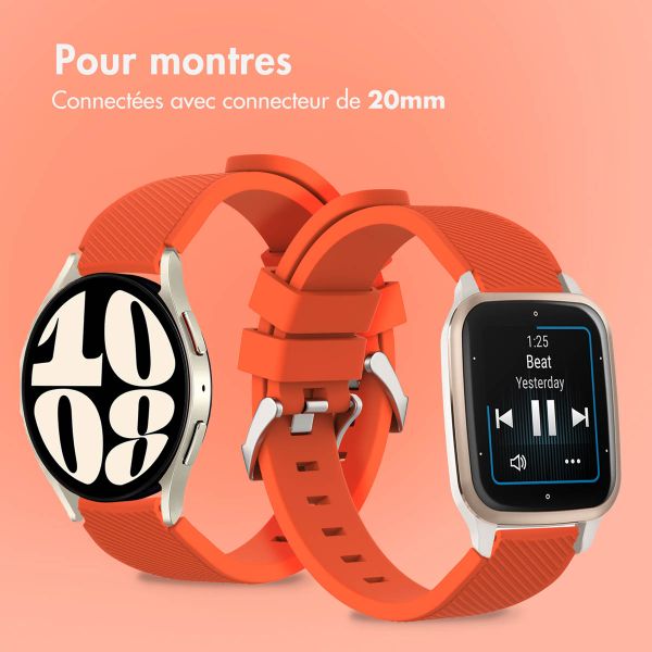 imoshion Bracelet en silicone souple - Connexion universelle 20 mm - Orange