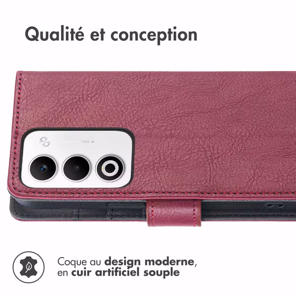 imoshion Étui de télephone portefeuille Oppo A5 5G (2025) - Bordeaux