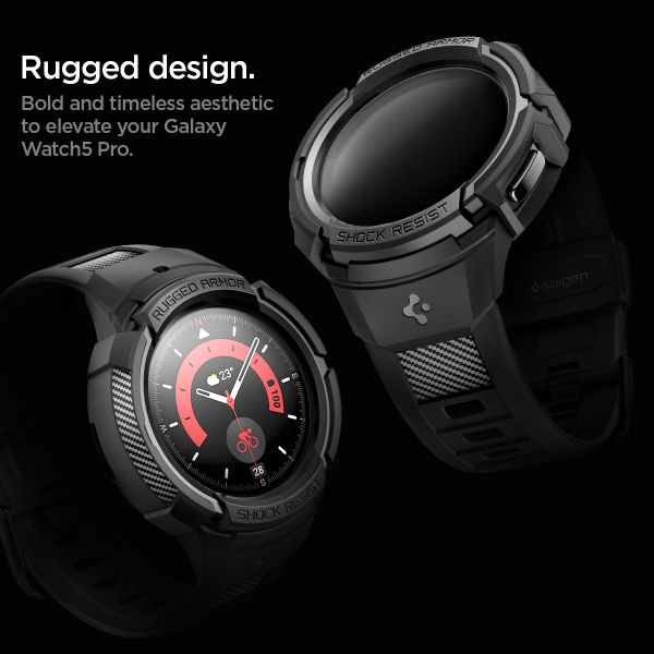 Spigen Rugged Armor™ Pro Case  Samsung Galaxy Watch 5 Pro - 45 mm - Noir