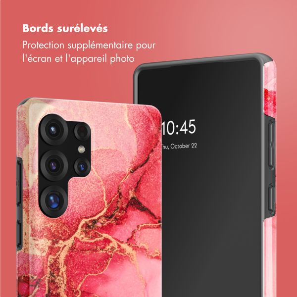 Selencia Coque arrière Vivid Samsung Galaxy S25 Ultra - Rosy Marble