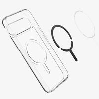 Spigen Coque Ultra Hybrid Metal Ring MagFit Google Pixel 9 Pro XL - Transparent / Blanc