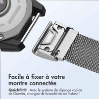 imoshion Bracelet QuickFit® Milanais  - Connexion Garmin 22 mm - Taille L/XL - Argent