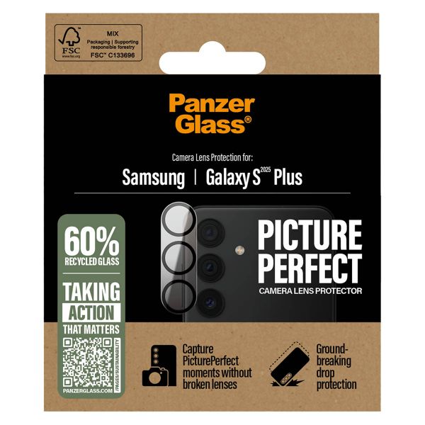 PanzerGlass Protection Caméra en verre trempé Samsung Galaxy S25 Plus