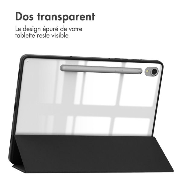 imoshion Coque tablette rigide Trifold Samsung Galaxy Tab S9 11.0 pouces - Noir