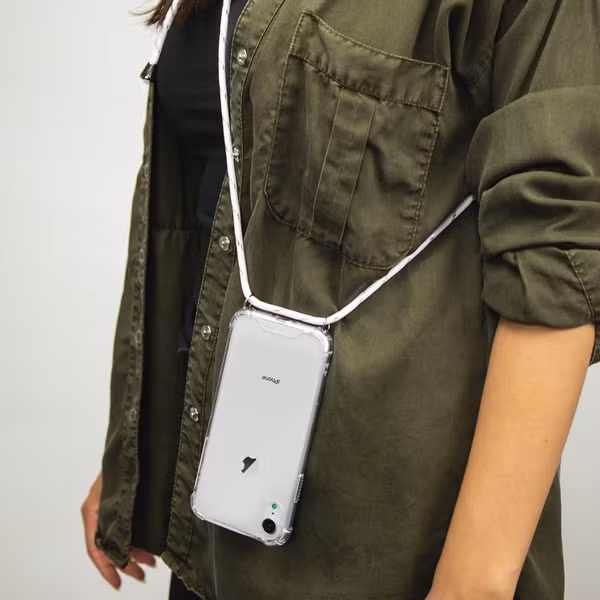 imoshion Coque avec dragonne Apple iPhone 11 - Blanc Argent