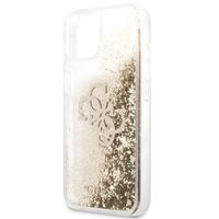Guess Coque 4G Logo Liquid Glitter Apple iPhone 13 Mini - Doré