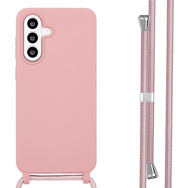 imoshion Coque en silicone avec cordon Samsung Galaxy A56 - Sand Pink