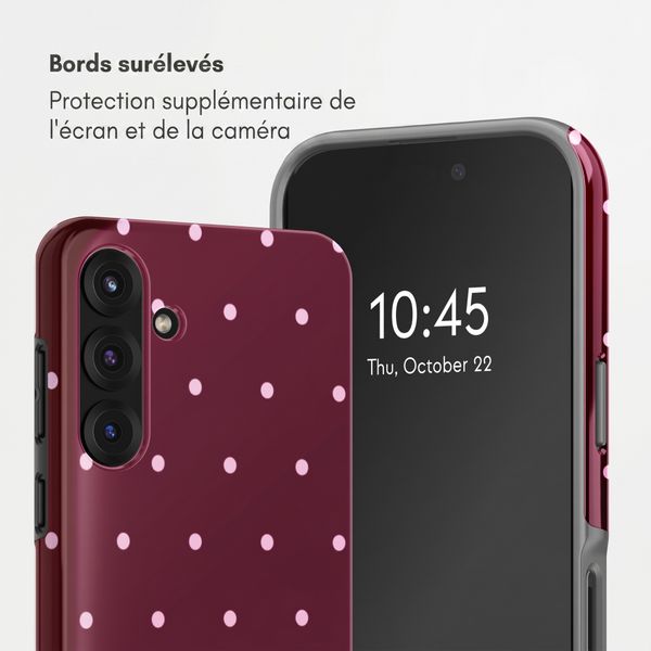 Selencia Coque arrière Vivid Samsung Galaxy S25 FE - Happy Dots Burgundy