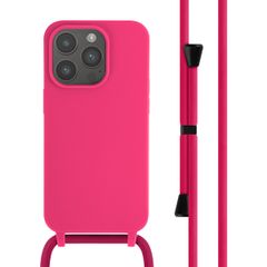 imoshion Coque en silicone avec cordon Apple iPhone 14 Pro - Fluor Roze