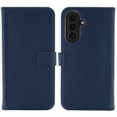 Selencia Étui portefeuille en cuir véritable Samsung Galaxy A57 (5G) - Bleu foncé