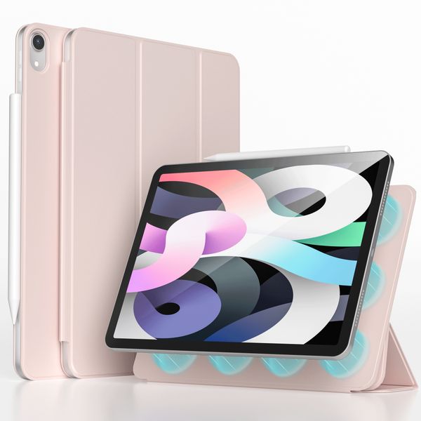 imoshion Magnetic etui de téléphone portefeuille iPad Air 11 pouces (2024) M2 / Air 5 (2022) / Air 4 (2020) - Rose