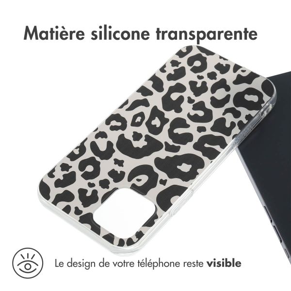 imoshion Coque Design Apple iPhone 12 (Pro) - Leopard Transparent