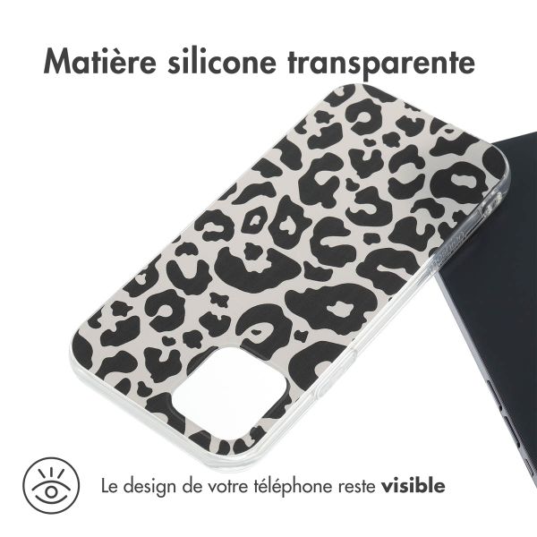 imoshion Coque Design iPhone 12 (Pro) - Leopard Transparent