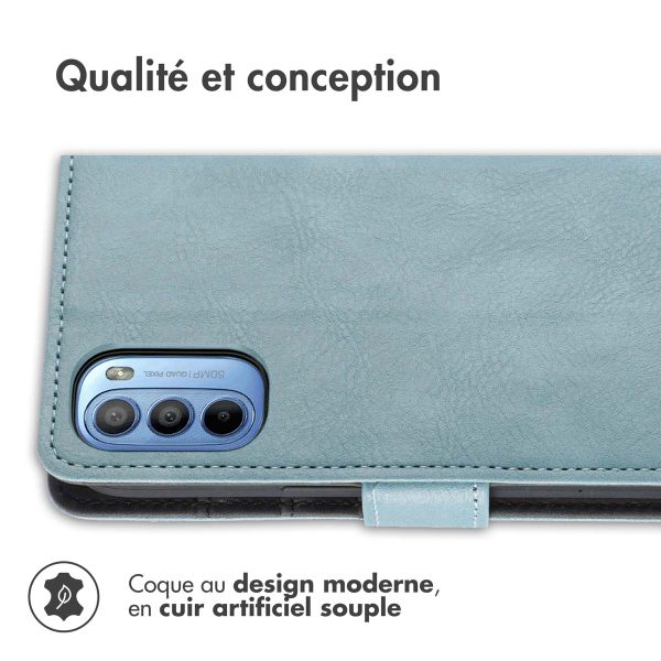 imoshion Étui de téléphone portefeuille Luxe Motorola Moto G14 - Bleu clair