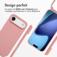 imoshion Coque en silicone avec cordon Apple iPhone Air - Sand Pink