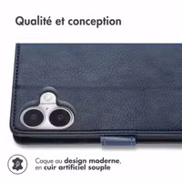 imoshion Étui de télephone portefeuille Apple iPhone 17 - Bleu foncé