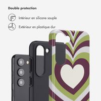 Selencia Coque arrière Vivid Samsung Galaxy S23 - Double Hearts Plum Fern
