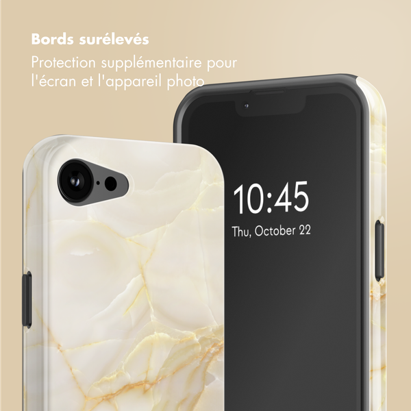 Selencia Coque arrière Vivid avec MagSafe Apple iPhone 16e - Golden Beige Marble