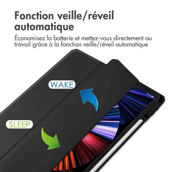 imoshion Coque tablette rigide Trifold Apple iPad Pro 12.9 (2018/2020/2021/2022) - Noir