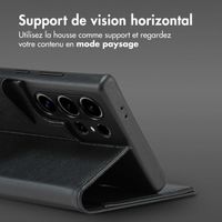 Accezz Étui de téléphone portefeuille en cuir 2-en-1 avec MagSafe Samsung Galaxy S24 Ultra - Onyx Black