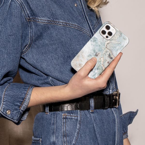 Selencia Coque Maya Fashion iPhone Xs / X - Marble Blue