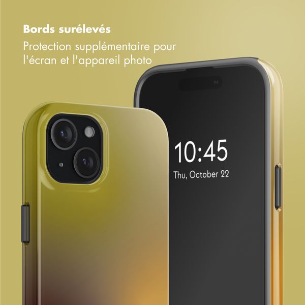 Selencia Coque arrière Vivid avec MagSafe Apple iPhone 15 - Gradient Olive Dust