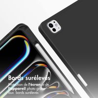 Accezz Coque tablette portefeuille Smart Silicone Apple iPad Pro 11 (2025) M5 / (2024) M4 - Noir